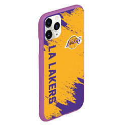 Чехол iPhone 11 Pro матовый LA LAKERS, цвет: 3D-фиолетовый — фото 2