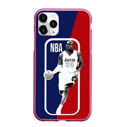 Чехол iPhone 11 Pro матовый NBA Kobe Bryant, цвет: 3D-малиновый