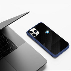 Чехол iPhone 11 Pro матовый BMW, цвет: 3D-тёмно-синий — фото 2