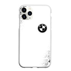 Чехол iPhone 11 Pro матовый BMW, цвет: 3D-белый