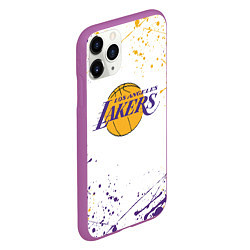 Чехол iPhone 11 Pro матовый LA LAKERS, цвет: 3D-фиолетовый — фото 2