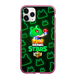 Чехол iPhone 11 Pro матовый Brawl Stars Leonard Carl, цвет: 3D-малиновый