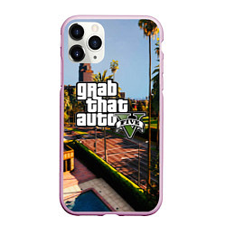 Чехол iPhone 11 Pro матовый GTA 5, цвет: 3D-розовый