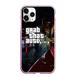 Чехол iPhone 11 Pro матовый Grand Theft Auto V, цвет: 3D-розовый