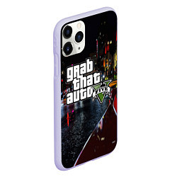 Чехол iPhone 11 Pro матовый Grand Theft Auto V, цвет: 3D-светло-сиреневый — фото 2