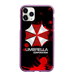 Чехол iPhone 11 Pro матовый UMBRELLA CORP, цвет: 3D-фиолетовый