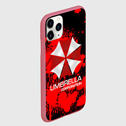 Чехол iPhone 11 Pro матовый UMBRELLA CORP, цвет: 3D-малиновый — фото 2