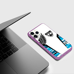 Чехол iPhone 11 Pro матовый ВМФ России камуфляж, цвет: 3D-фиолетовый — фото 2