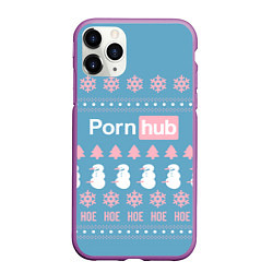 Чехол iPhone 11 Pro матовый Pornhub - christmas sweater