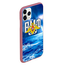 Чехол iPhone 11 Pro матовый ВМФ, цвет: 3D-малиновый — фото 2