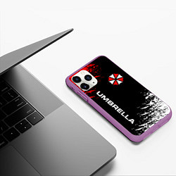 Чехол iPhone 11 Pro матовый UMBRELLA CORPORATION, цвет: 3D-фиолетовый — фото 2