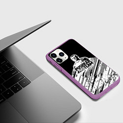Чехол iPhone 11 Pro матовый Armwrestling team, цвет: 3D-фиолетовый — фото 2
