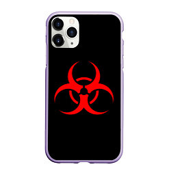 Чехол iPhone 11 Pro матовый Plague inc, цвет: 3D-светло-сиреневый