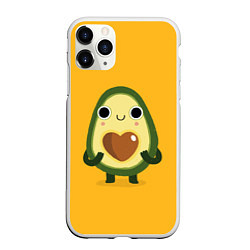 Чехол iPhone 11 Pro матовый AVOCADO, цвет: 3D-белый