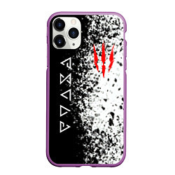 Чехол iPhone 11 Pro матовый THE WITCHER, цвет: 3D-фиолетовый