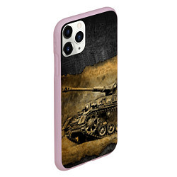Чехол iPhone 11 Pro матовый Tanks are not afraid mud, цвет: 3D-розовый — фото 2