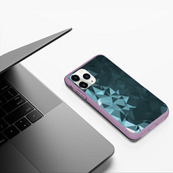 Чехол iPhone 11 Pro матовый Turquoise shift, цвет: 3D-сиреневый — фото 2