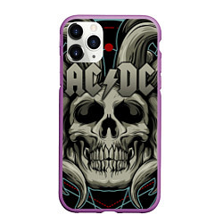 Чехол iPhone 11 Pro матовый ACDC, цвет: 3D-фиолетовый