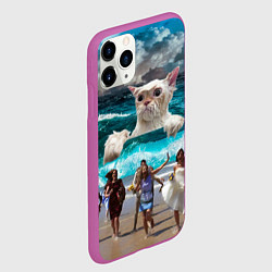 Чехол iPhone 11 Pro матовый Морской Кошак, цвет: 3D-фиолетовый — фото 2