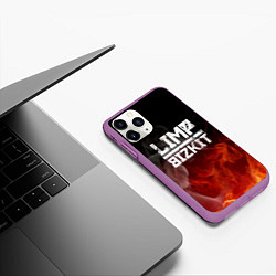 Чехол iPhone 11 Pro матовый LIMP BIZKIT, цвет: 3D-фиолетовый — фото 2