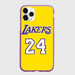 Чехол iPhone 11 Pro матовый Kobe Bryant 24, цвет: 3D-фиолетовый