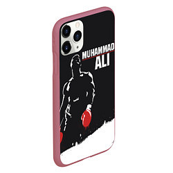 Чехол iPhone 11 Pro матовый Muhammad Ali, цвет: 3D-малиновый — фото 2