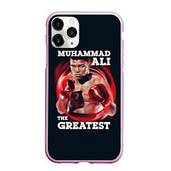 Чехол iPhone 11 Pro матовый Muhammad Ali, цвет: 3D-розовый