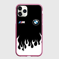 Чехол iPhone 11 Pro матовый BMW БМВ, цвет: 3D-малиновый