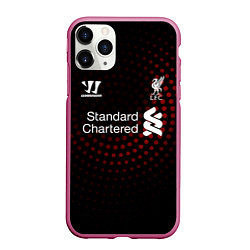 Чехол iPhone 11 Pro матовый Liverpool, цвет: 3D-малиновый