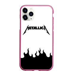 Чехол iPhone 11 Pro матовый METALLICA, цвет: 3D-малиновый