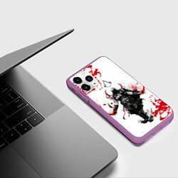 Чехол iPhone 11 Pro матовый Assassins Creed, цвет: 3D-фиолетовый — фото 2