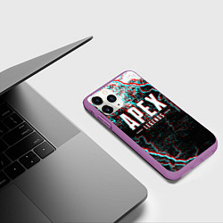 Чехол iPhone 11 Pro матовый APEX LEGENDS GLITCH, цвет: 3D-фиолетовый — фото 2