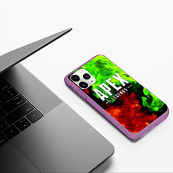 Чехол iPhone 11 Pro матовый APEX LEGENDS, цвет: 3D-фиолетовый — фото 2