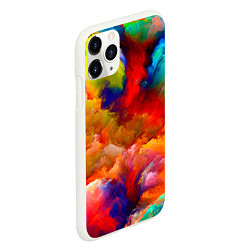 Чехол iPhone 11 Pro матовый Битва красок, цвет: 3D-белый — фото 2