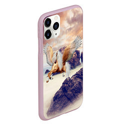 Чехол iPhone 11 Pro матовый Sea Sunset Horse, цвет: 3D-розовый — фото 2