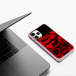 Чехол iPhone 11 Pro матовый Judas Priest, цвет: 3D-розовый — фото 2