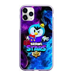 Чехол iPhone 11 Pro матовый BRAWL STARS MRP, цвет: 3D-светло-сиреневый