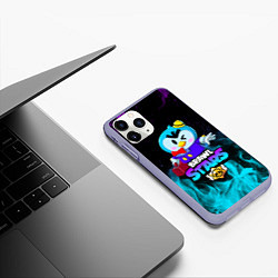 Чехол iPhone 11 Pro матовый BRAWL STARS MRP, цвет: 3D-светло-сиреневый — фото 2