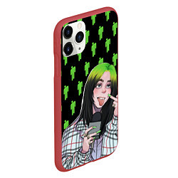 Чехол iPhone 11 Pro матовый Billie Eilish, цвет: 3D-красный — фото 2