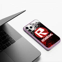 Чехол iPhone 11 Pro матовый ROBLOX, цвет: 3D-сиреневый — фото 2