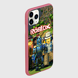 Чехол iPhone 11 Pro матовый ROBLOX, цвет: 3D-малиновый — фото 2