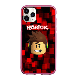 Чехол iPhone 11 Pro матовый ROBLOX, цвет: 3D-малиновый