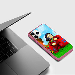 Чехол iPhone 11 Pro матовый ROBLOX, цвет: 3D-малиновый — фото 2