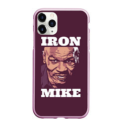 Чехол iPhone 11 Pro матовый Mike Tyson, цвет: 3D-розовый