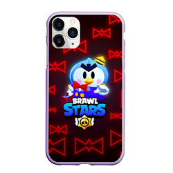 Чехол iPhone 11 Pro матовый Brawl Stars MrP, цвет: 3D-светло-сиреневый