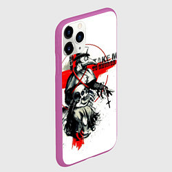 Чехол iPhone 11 Pro матовый Чумной доктор, цвет: 3D-фиолетовый — фото 2