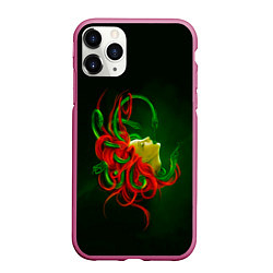 Чехол iPhone 11 Pro матовый Медуза Горгона, цвет: 3D-малиновый