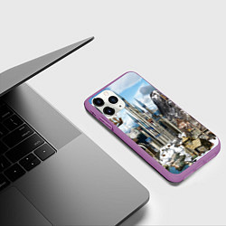 Чехол iPhone 11 Pro матовый HEROES, цвет: 3D-фиолетовый — фото 2