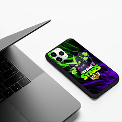 Чехол iPhone 11 Pro матовый BRAWL STARS VIRUS 8-BIT, цвет: 3D-черный — фото 2