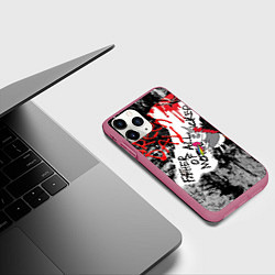 Чехол iPhone 11 Pro матовый Green Day - Father of All MF, цвет: 3D-малиновый — фото 2